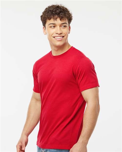 Tultex 241 Men's Biloxi Performance Colorblocked Hooded Long Sleeve T-Shirt - Side view