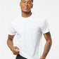 Tultex 241 Men's Biloxi Performance Colorblocked Hooded Long Sleeve T-Shirt - Front view