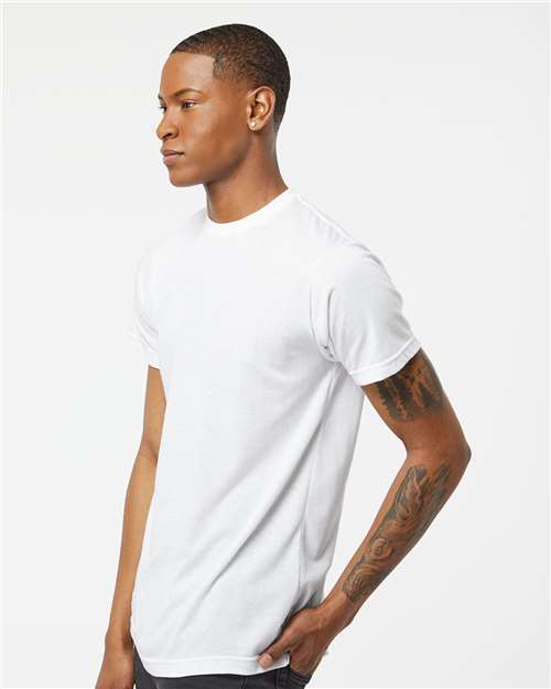 Tultex 241 Men's Biloxi Performance Colorblocked Hooded Long Sleeve T-Shirt - Side view