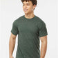 Tultex 241 Men's Biloxi Performance Colorblocked Hooded Long Sleeve T-Shirt - Front view