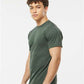 Tultex 241 Men's Biloxi Performance Colorblocked Hooded Long Sleeve T-Shirt - Side view