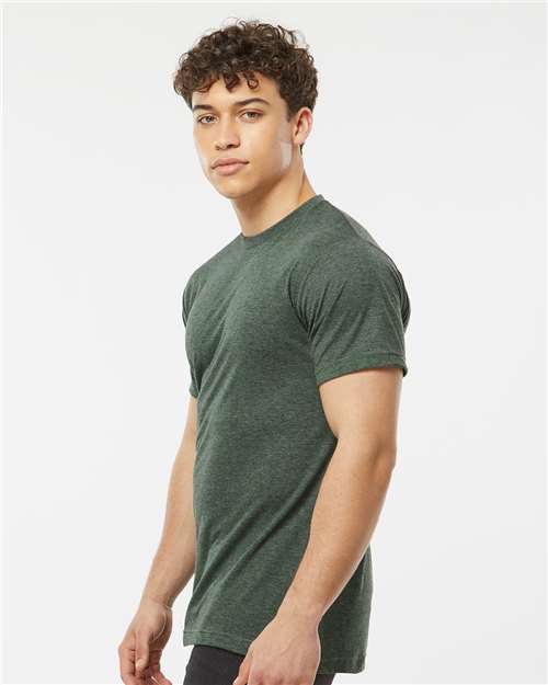 Tultex 241 Men's Biloxi Performance Colorblocked Hooded Long Sleeve T-Shirt - Side view