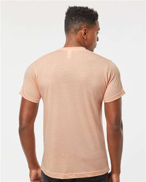 Tultex 241 Men's Biloxi Performance Colorblocked Hooded Long Sleeve T-Shirt - Back view