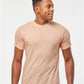 Tultex 241 Men's Biloxi Performance Colorblocked Hooded Long Sleeve T-Shirt - Front view