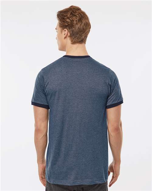 Tultex 246 Unisex Fine Jersey Ringer T-Shirt - Back view