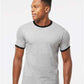 Tultex 246 Unisex Fine Jersey Ringer T-Shirt - Front view