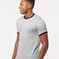 Tultex 246 Unisex Fine Jersey Ringer T-Shirt - Side view