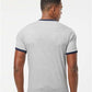 Tultex 246 Unisex Fine Jersey Ringer T-Shirt - Back view