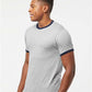 Tultex 246 Unisex Fine Jersey Ringer T-Shirt - Side view