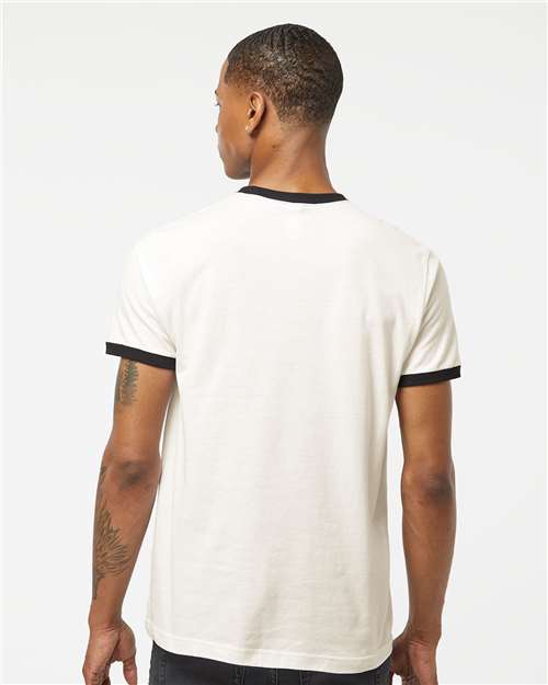 Tultex 246 Unisex Fine Jersey Ringer T-Shirt - Back view