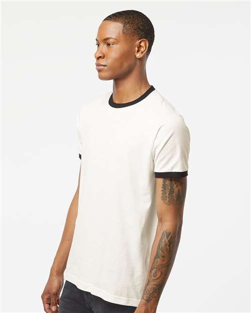 Tultex 246 Unisex Fine Jersey Ringer T-Shirt - Side view