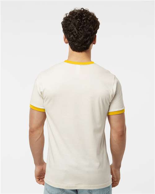 Tultex 246 Unisex Fine Jersey Ringer T-Shirt - Back view