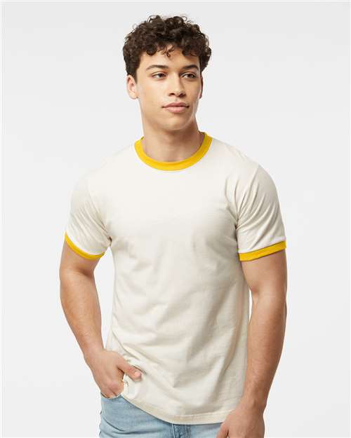 Tultex 246 Unisex Fine Jersey Ringer T-Shirt - Front view