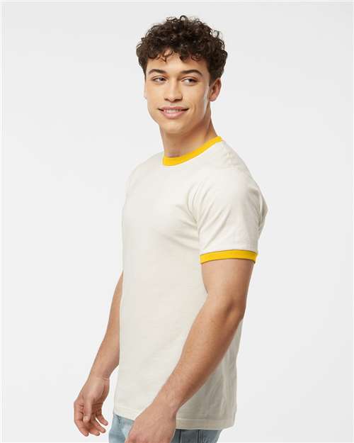 Tultex 246 Unisex Fine Jersey Ringer T-Shirt - Side view