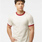 Tultex 246 Unisex Fine Jersey Ringer T-Shirt - Front view