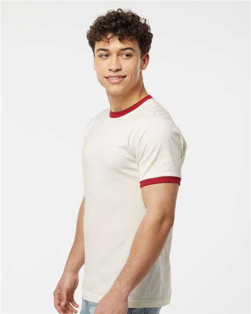 Tultex 246 Unisex Fine Jersey Ringer T-Shirt - Side view