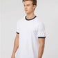Tultex 246 Unisex Fine Jersey Ringer T-Shirt - Side view
