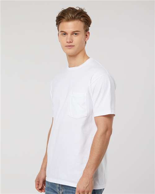 Tultex 293 Unisex Heavyweight Jersey Pocket T-Shirt - Side view