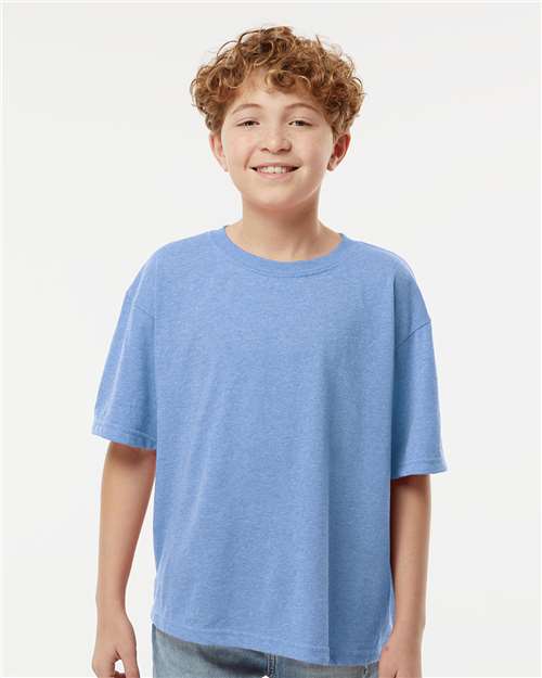 M&O 4850 Youth Gold Soft Touch T-Shirt - Front view
