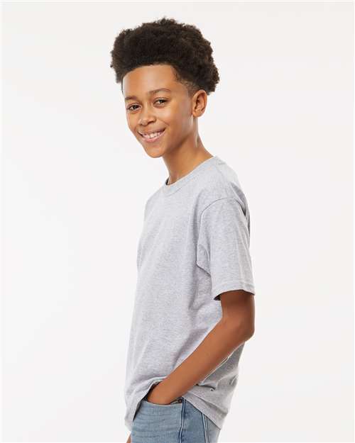 M&O 4850 Youth Gold Soft Touch T-Shirt - Side view