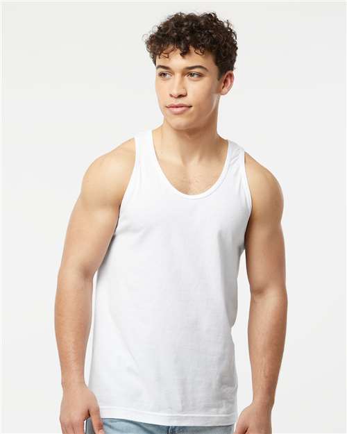 Tultex S105 Unisex Fine Jersey Tank Top - Front view
