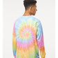 Colortone 2000 Women?s 1X1 Baby Rib Raglan Three-Quarter Sleeve Tee - Back view