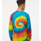 Colortone 2000 Women?s 1X1 Baby Rib Raglan Three-Quarter Sleeve Tee - Back view
