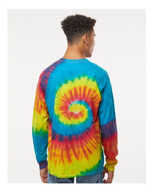 Colortone 2000 Women?s 1X1 Baby Rib Raglan Three-Quarter Sleeve Tee - Back view