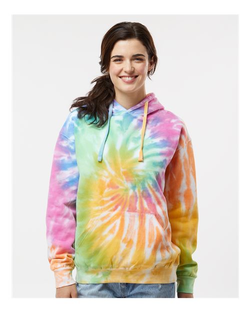 Colortone 8777 Unisex Tie-Dyed Hooded Sweatshirt - Front view