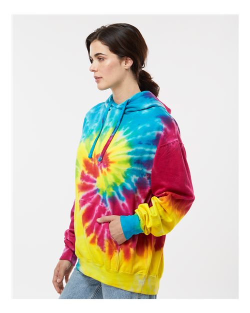 Colortone 8777 Unisex Tie-Dyed Hooded Sweatshirt - Side view