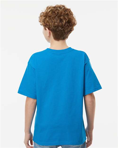 M&O 4850 Youth Gold Soft Touch T-Shirt - Back view