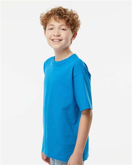 M&O 4850 Youth Gold Soft Touch T-Shirt - Side view