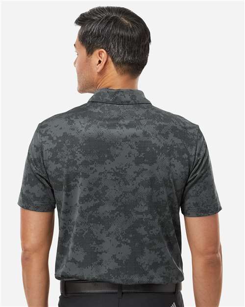 Adidas A550 Men's All Over Camo Print Polo - Back view