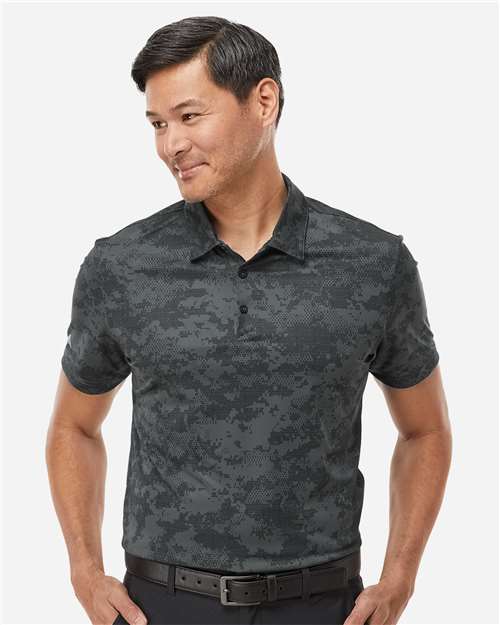 Adidas A550 Men's All Over Camo Print Polo - Front view