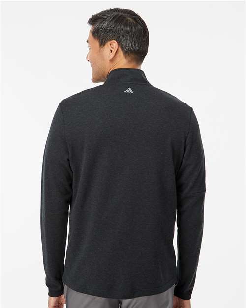 Adidas A554 Men's 3-Stripes Quarter-Zip Sweater Pullover - Back view