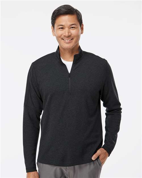 Adidas A554 Men's 3-Stripes Quarter-Zip Sweater Pullover - Front view