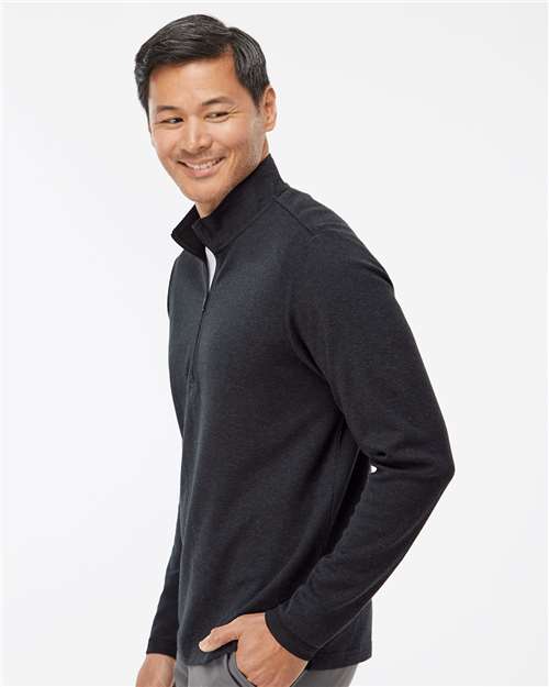 Adidas A554 Men's 3-Stripes Quarter-Zip Sweater Pullover - Side view