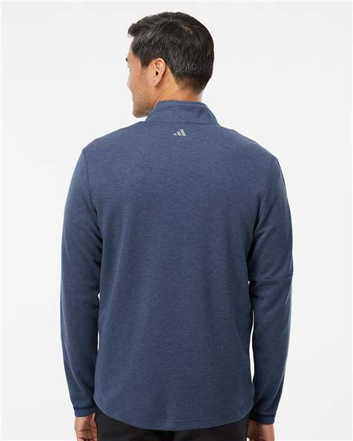 Adidas A554 Men's 3-Stripes Quarter-Zip Sweater Pullover - Back view