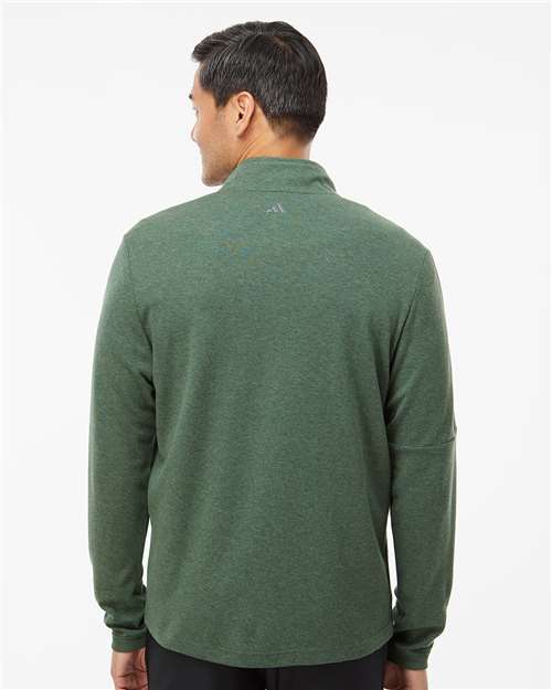 Adidas A554 Men's 3-Stripes Quarter-Zip Sweater Pullover - Back view