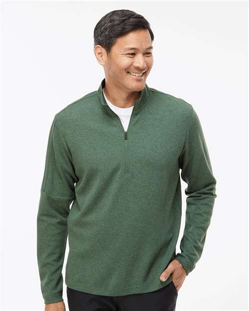 Adidas A554 Men's 3-Stripes Quarter-Zip Sweater Pullover - Front view
