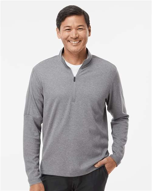 Adidas A554 Men's 3-Stripes Quarter-Zip Sweater Pullover - Front view