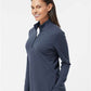 Adidas A555 Women's 3-Stripes Quarter-Zip Sweater Pullover - Side view