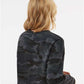 Independent Trading Co. AFX24CRP Women's Lightweight Crop Crewneck Sweatshirt - Back view