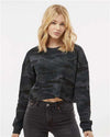 Independent Trading Co. AFX24CRP Women's Lightweight Crop Crewneck Sweatshirt - Front view