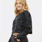 Independent Trading Co. AFX24CRP Women's Lightweight Crop Crewneck Sweatshirt - Side view