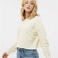 Independent Trading Co. AFX24CRP Women's Lightweight Crop Crewneck Sweatshirt - Side view