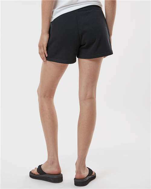 Independent Trading Co. PRM20SRT Women?s Lightweight California Wave Wash Fleece Shorts - Back view