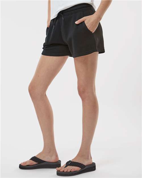 Independent Trading Co. PRM20SRT Women?s Lightweight California Wave Wash Fleece Shorts - Side view