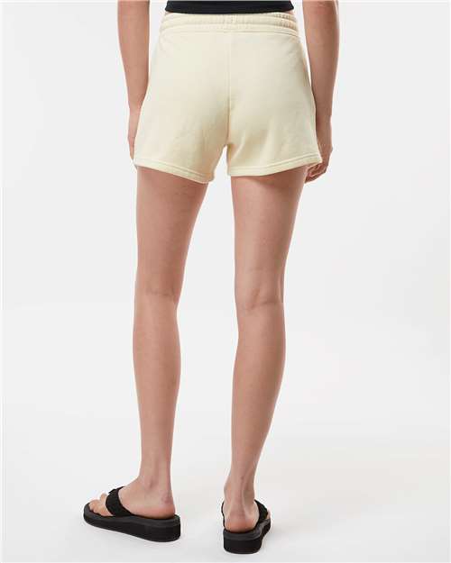Independent Trading Co. PRM20SRT Women?s Lightweight California Wave Wash Fleece Shorts - Back view