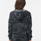 Independent Trading Co. PRM2500 Women?s Lightweight California Wave Wash Hooded Sweatshirt - Back view